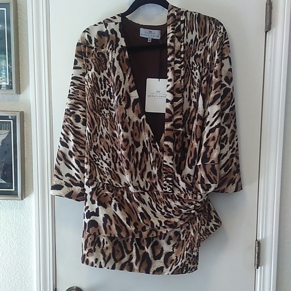 Queen Grace Tops - Queen Grace Wrap Top - 26 NWT